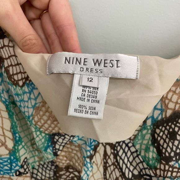 Nine West Vintage‎ 100% Silk Floral Mermaid Maxi Dress - Picture 3 of 4